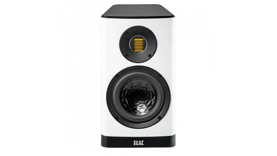 Elac Vela 6" 2-Way Bookshelf Speakers with JET 6 Tweeter - Gloss White, Pair