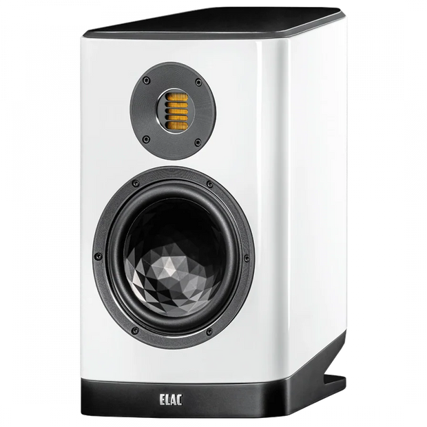 Elac Vela 7" 2-Way Bookshelf Speakers with JET 6 Tweeter - Gloss White, Pair