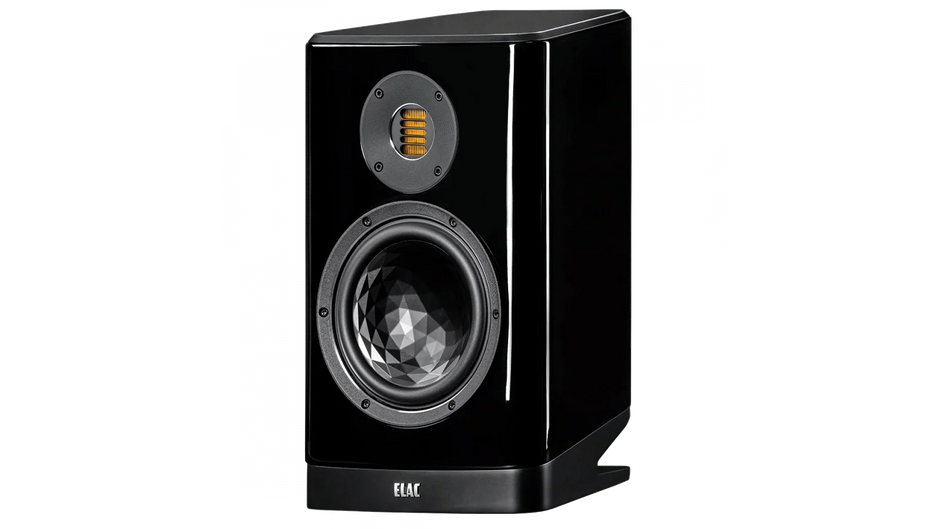 Elac Vela 7" 2-Way Bookshelf Speakers with JET 6 Tweeter - Gloss Black, Pair
