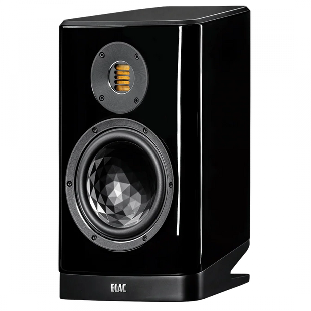 Elac Vela 7" 2-Way Bookshelf Speakers with JET 6 Tweeter - Gloss Black, Pair