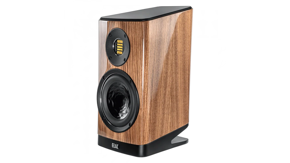 Elac Vela 6" 2-Way Bookshelf Speakers with JET 6 Tweeter - Gloss Walnut, Pair