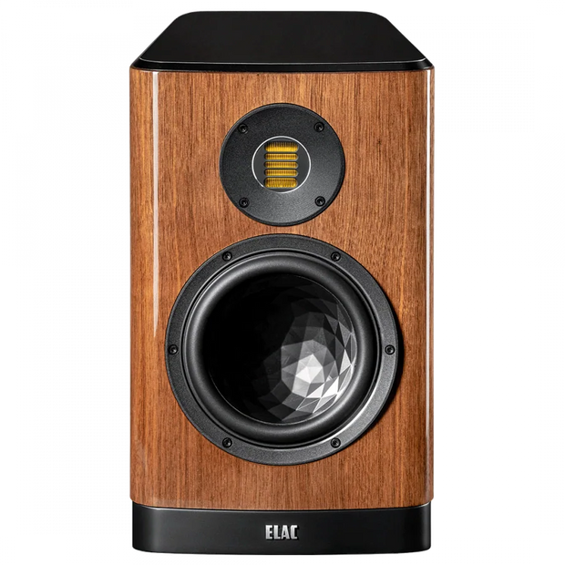 Elac Vela 7" 2-Way Bookshelf Speakers with JET 6 Tweeter - Gloss Walnut, Pair