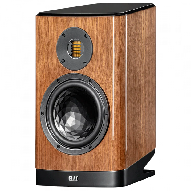 Elac Vela 7" 2-Way Bookshelf Speakers with JET 6 Tweeter - Gloss Walnut, Pair