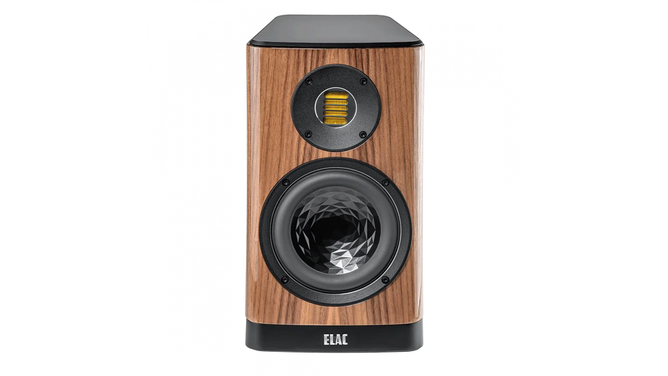 Elac Vela 6" 2-Way Bookshelf Speakers with JET 6 Tweeter - Gloss Walnut, Pair