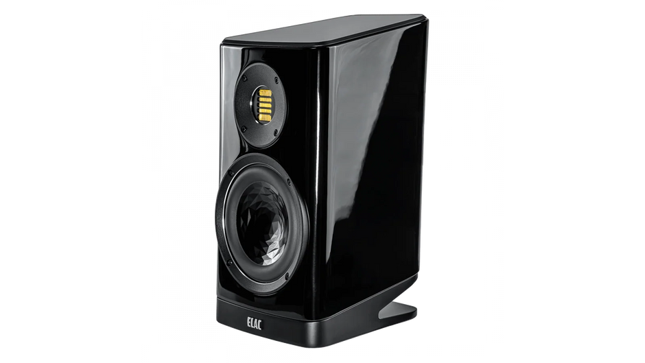 Elac Vela 6" 2-Way Bookshelf Speakers with JET 6 Tweeter - Gloss Black, Pair