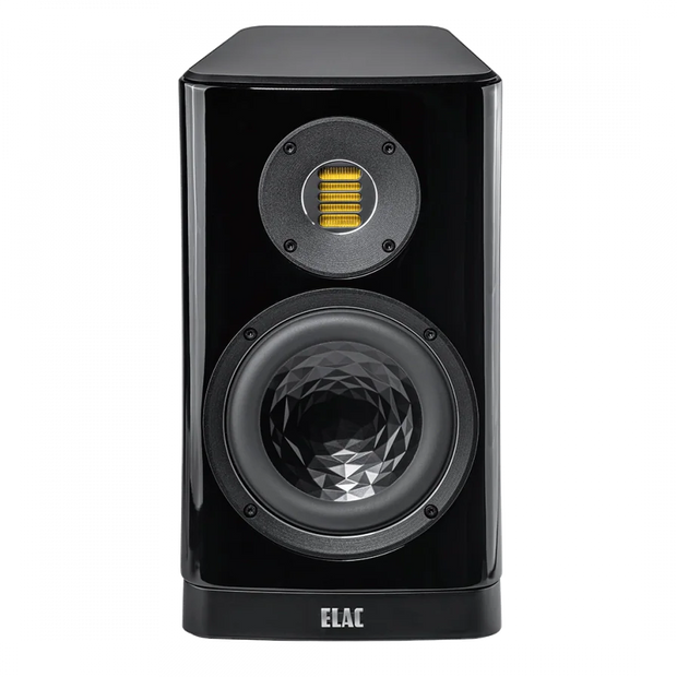 Elac Vela 6" 2-Way Bookshelf Speakers with JET 6 Tweeter - Gloss Black, Pair