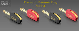 Speaker Snap SSPB4 Premium Banana Plugs Red & Black 2 Pair / 4 Pieces