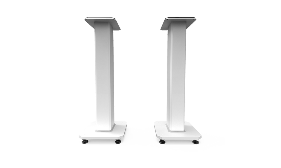 Kanto SX26W 26" Tall Fillable Speaker Stands with Isolation Feet - Pair, White