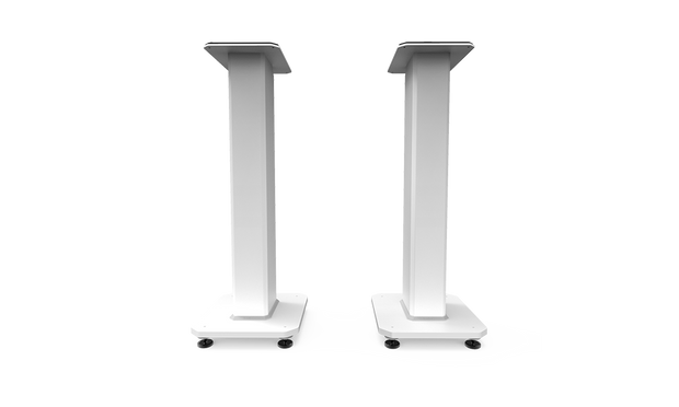 Kanto SX26W 26" Tall Fillable Speaker Stands with Isolation Feet - Pair, White