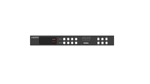 Simplified M44SL Scaling HDBaseT 4x4 HDMI Matrix over CAT5e/6/7 cable