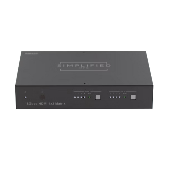 Simplified RM42C 4x2 HDMI 2.0b (18Gbps) Fast Switch/Scaling Matrix Switch