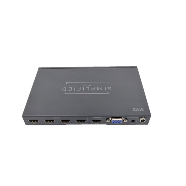 Simplified MV2 4x1 Instant-Switching HDMI switch with Multiview