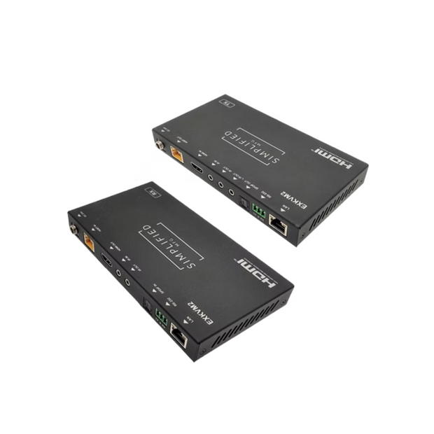 Simplified EXKVM2 Full featured 4K HDMI 2.0 (18Gbps) Extender over Cat6A/6 cable