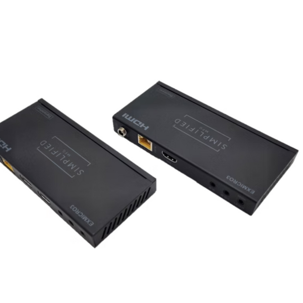 Simplified EXMICRO3 50m/164ft. 4K HDMI 2.0b (18Gbps) Extender on Cat6A/6* cable