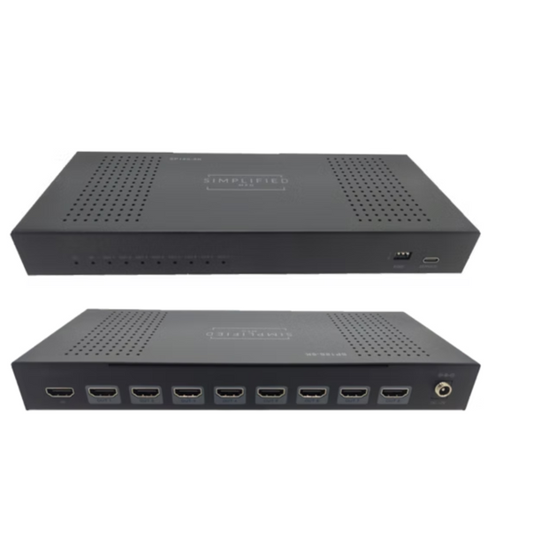 Simplified SP18S-8K HDMI 2.1 (48gbps) 1x8 Scaling HDMI Splitter
