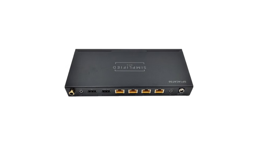 Simplified SP14CAT50 50m HDMI 2.0b (18gbps) 1x4 HDMI Splitter over Cat6A/6* Cable Kit