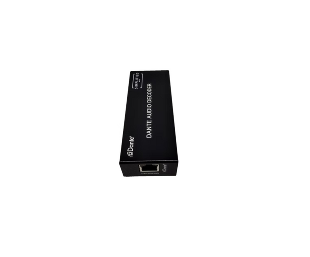Simplified DTE DEC Balanced or Unbalanced 2 channel to Dante decoder