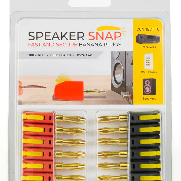 Speaker Snap SSBP12 Banana Plugs Red & Black 6 Pair / 12 Pieces