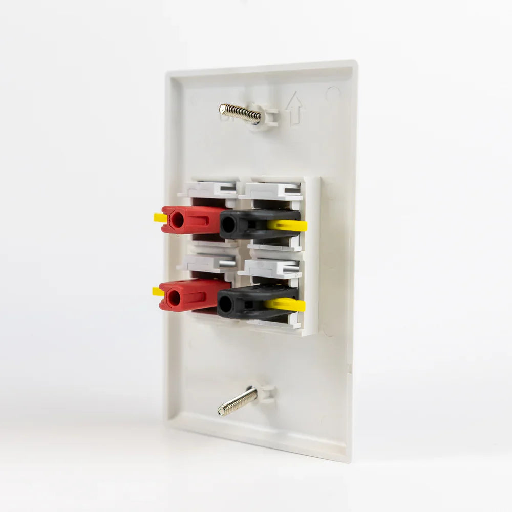 Speaker Snap SSKPW24 Keystone Insert Binding Posts 12 Pairs / 24 Pieces (White)