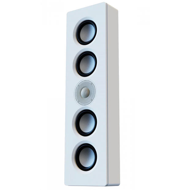 Elac Muro 4" x 2 On-Wall Sealed Cabinet Speaker - White, Each