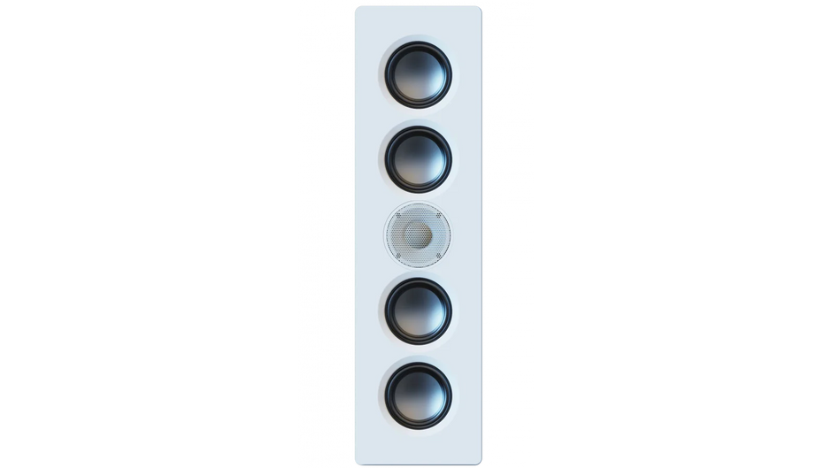 Elac Muro 4" x 2 On-Wall Sealed Cabinet Speaker - White, Each