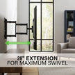 Sanus VIWLF128-B2 Preminum Large In-Wall Full-Motion Mount for TV's 42-85