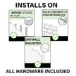 Sanus WSSAWM1-W2 Extendable Soundbar Wall Mount for Arc & Arc Ultra.  WHITE