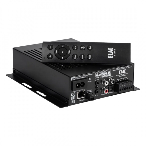 Elac IS-AMP340-BK Integrated 3 x 40W Amplifier with Dolby Digital - Black, Each