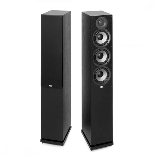 Elac 5.25" Debut 2.0 F5.2 Floorstanding Speaker - Black, Each