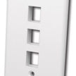 Vanco Multi-Media keystone Wall Plates- 3 Ports & White