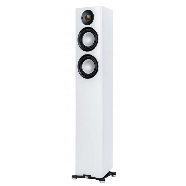 Elac 5.25" Carina Floorstanding Speaker FS 247.4 - Satin White, Each