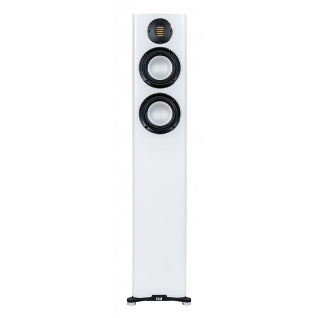 Elac 5.25" Carina Floorstanding Speaker FS 247.4 - Satin White, Each