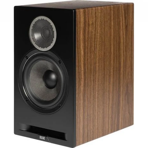 Elac 6.5" Debut Reference Bookshelf Speaker - Walnut/Black, Pair