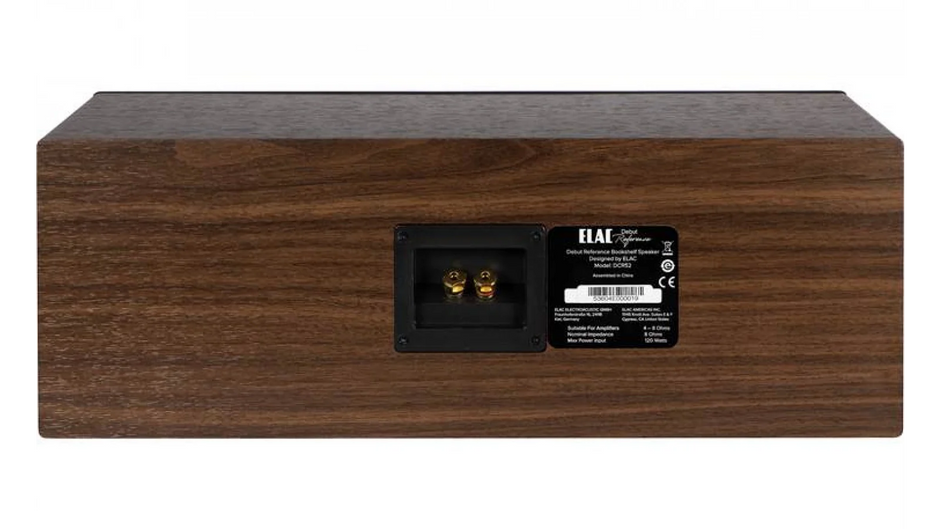 Elac 5.25" Debut Reference DCR52 Center Speaker - Walnut/Black, Each