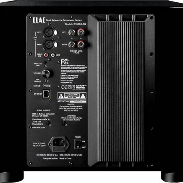 Elac 10" Varro DS1000-GB Dual Reference Powered Subwoofer - Gloss Black, Each