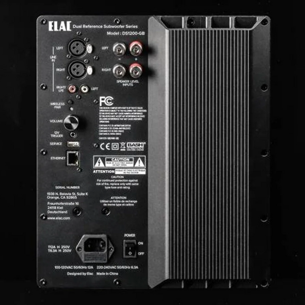Elac 12" Varro DS1200-GB Dual Reference Powered Subwoofer - Gloss Black, Each