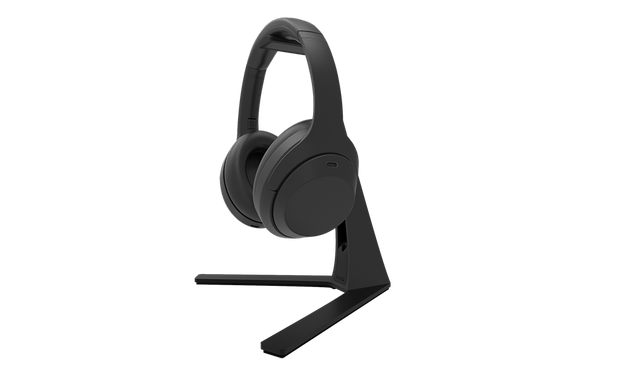Kanto H3 Universal Desktop Headset Stand with Silicone Padding and Adapter Holder