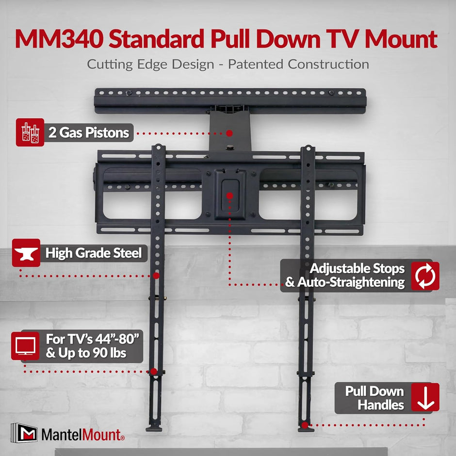MantelMount MM340 Standard Pull Down TV Mount