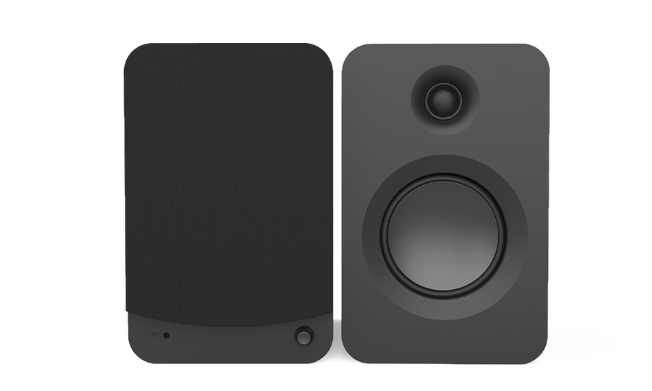 Kanto RENMB 200W Powered Bookshelf Speakers with HDMI ARC, USB-C, and Bluetooth 5.3 - Matte Black, Pair