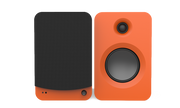 Kanto RENMO 200W Powered Bookshelf Speakers with HDMI ARC, USB-C, and Bluetooth 5.3 - Matte Orange, Pair