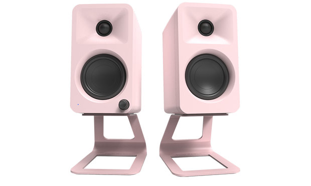 Kanto SE2P Elevated Desk Top Speaker Stands (2), Pink
