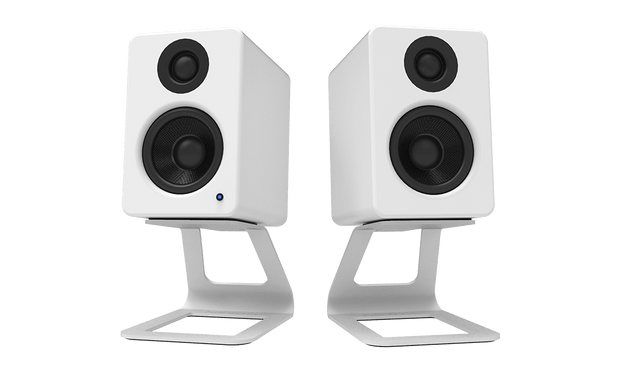 Kanto SE2W Elevated Desktop Speaker Stands for Small Speakers - White