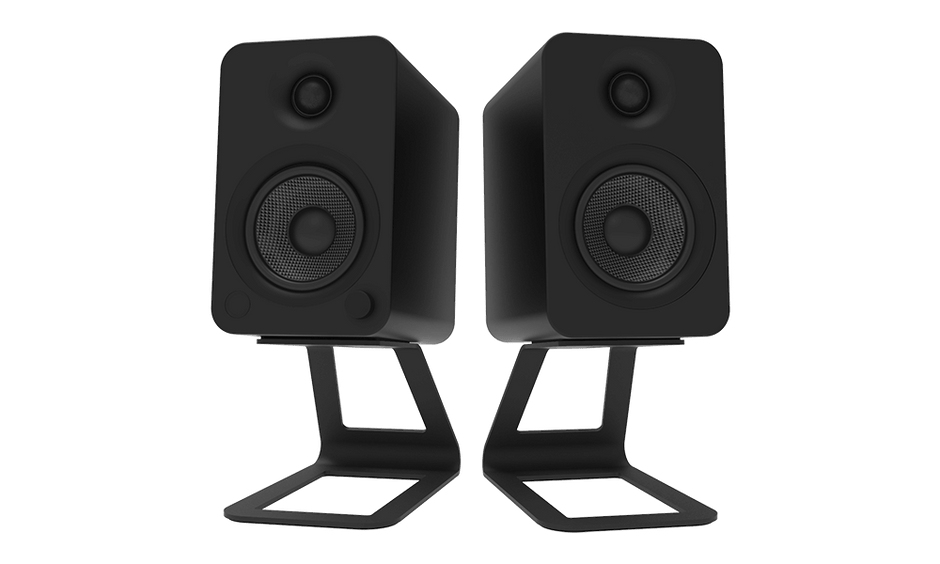 Kanto SE4 Elevated Desktop Speaker Stands for Midsize Speakers - Black