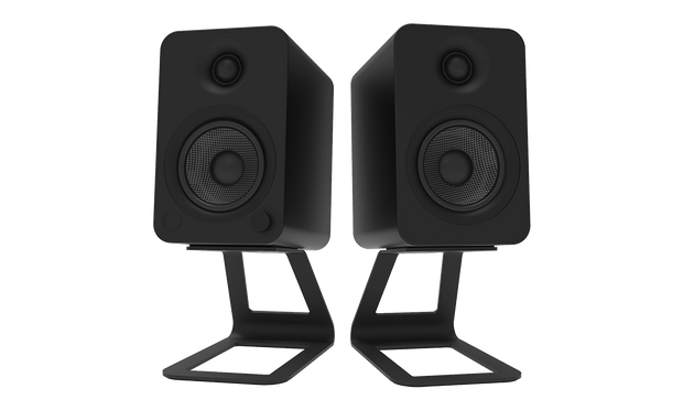 Kanto SE4 Elevated Desktop Speaker Stands for Midsize Speakers - Black