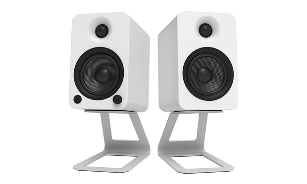 Kanto SE4W Elevated Desktop Speaker Stands for Midsize Speakers - White