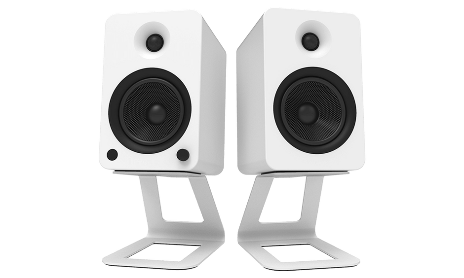 Kanto SE6W Elevated Desktop Speaker Stands for Large Speakers - White