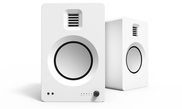 Kanto TUKMW Premium Powered Speaker with Headphone Out, USB DAC, Dedicated Phono Pre-amp, Bluetooth, Matte White