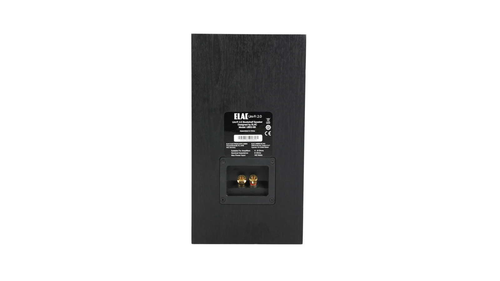 Elac Uni-Fi 2.0 Bookshelf Speaker - Black, Pair