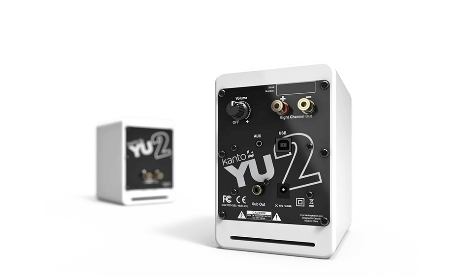 Kanto YU2MW 3" Driver - Powered Speakers with USB DAC and 3.5mm AUX - Matte White
