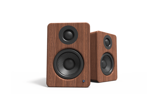 Kanto YU2WALNUT 3" Driver - Powered Speakers with USB DAC and 3.5mm AUX - Walnut